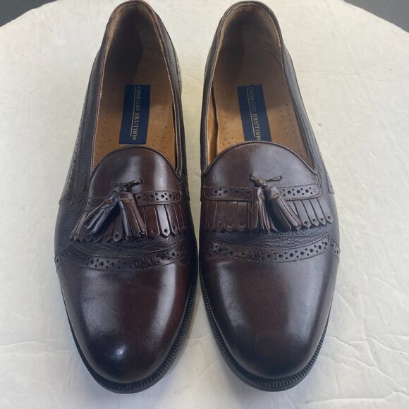 VTG Giorgio Brutini Shoes Mens Size 10D Brown Tassel Loafers Leather SlipOn 9469 main image 13